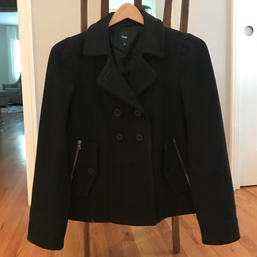 Black wool coat